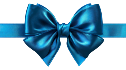 Luxurious deep blue satin bow with textured ribbon for elegant gift wrapping and celebratory event decoration offers a touch of sophistication for any occasion
