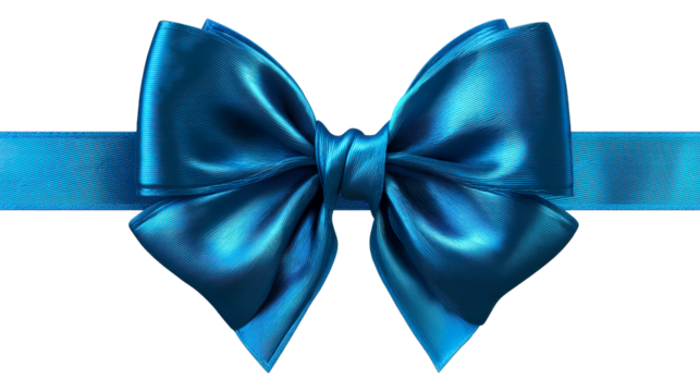 Luxurious deep blue satin bow with textured ribbon for elegant gift wrapping and celebratory event decoration offers a touch of sophistication for any occasion - Powered by Adobe