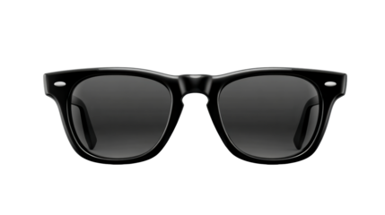 Classic black sunglasses with dark lenses and subtle white dot details, perfect for fashion and accessory promotions or as a stylish visual element for summer themes.