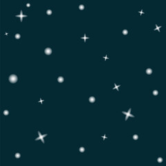 night winter background with blurred lights, stars, snow. vector seamless pattern. design template for greeting card, banner, flyer, cover, invitation. modern stylish texture. color illustration