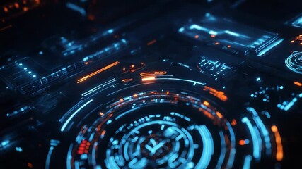 Digital data network connecting glowing circuits and futuristic interface - Powered by Adobe