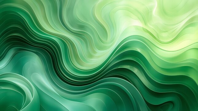 abstract green background with waves - Powered by Adobe