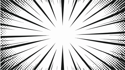 Obraz premium Speed lines anime style background comic effect fast motion manga cartoon