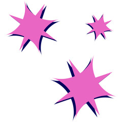 Retro Star Doodle Illustration