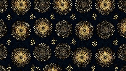 Gilded Victorian: Luxury Wallpaper Background
Seamless Baroque: Black and Gold Fabric Texture
Regal Gold: Ornate Vector Pattern