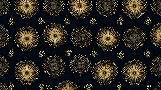 Gilded Victorian: Luxury Wallpaper Background
Seamless Baroque: Black and Gold Fabric Texture
Regal Gold: Ornate Vector Pattern