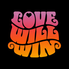 Love will win hand lettered script with heart typography 3