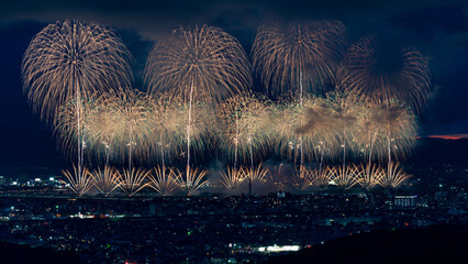 Beautiful fireworks at the 2025 Nagaoka Festival Fireworks Show