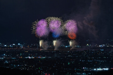 Beautiful fireworks at the 2025 Nagaoka Festival Fireworks Show