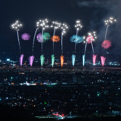 Beautiful fireworks at the 2025 Nagaoka Festival Fireworks Show