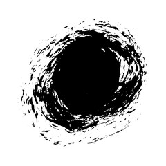 Hand drawn black brush strokes for textured background designs