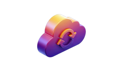 Cloud Syncing Icon: Data Synchronization Concept