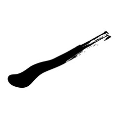 Hand drawn black ink brush strokes suitable for grunge themed designs