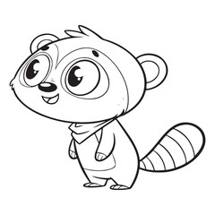 Obraz premium Cute cartoon fish character in a fun vector illustration