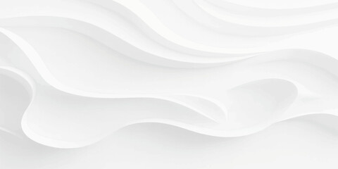 Obraz premium Abstract white background vector with a smooth, flowing satin texture, light waves, and a soft, luxurious curve design