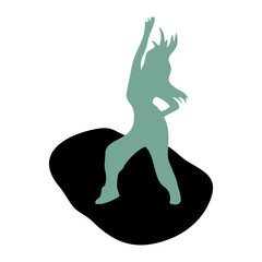 Stylish Women Dancing with Dynamic Shadows