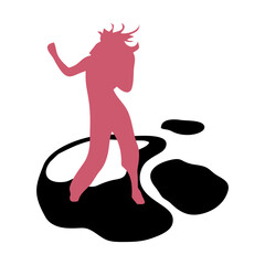 Stylish Women Dancing with Dynamic Shadows