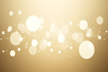 Golden bokeh lights abstract background with subtle glow isolated on transparent background