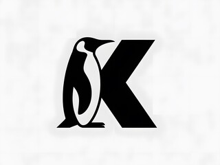 Creative Penguin Logo Design with Black and White Elements