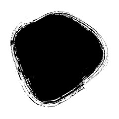 Hand drawn black ink brush strokes for grunge background design