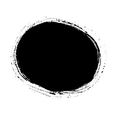 Hand drawn black brush strokes for grunge backgrounds and designs