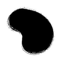 Hand drawn black brush strokes for grunge themed designs