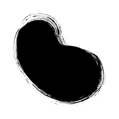 Hand drawn black ink brush strokes for grunge themed designs