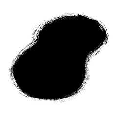 Hand drawn black ink brush strokes for grunge themed designs