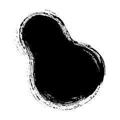 Hand drawn black ink brush strokes for grunge design backgrounds