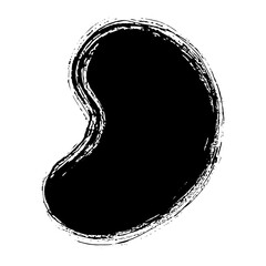 Hand drawn black brush strokes for grunge background designs