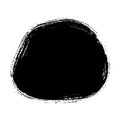 Black ink brush strokes in black for design projects