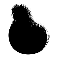 Hand drawn black ink brush strokes for creative design backgrounds