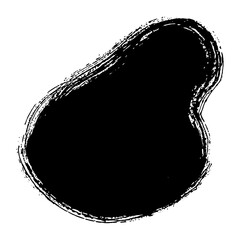 Hand drawn black ink brush strokes for grunge themed designs