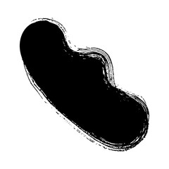 Hand drawn black brush strokes for grunge themed designs