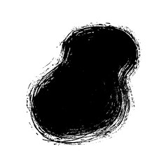 Hand-drawn black ink strokes for grunge backgrounds