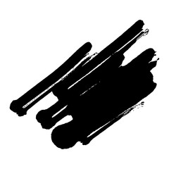 Hand drawn black brush strokes on light textured background