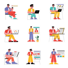 Interface Vector Flat Illustration Set 4