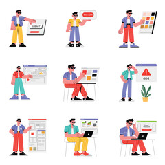 Interface Vector Flat Illustration Set 1