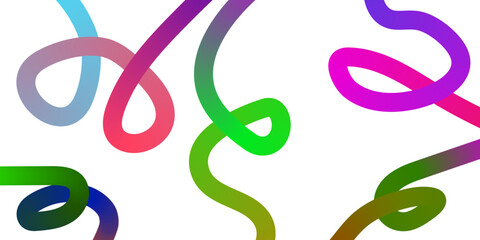 Colorful abstract ribbons and swirls forming a dynamic background pattern