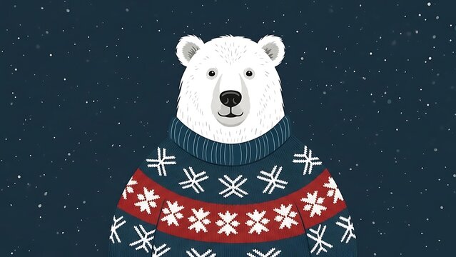 polar bear with christmas ball. merry cristmass. happy new year. white bear. cristmass sweter. cristmass panda. teddy.cute bear. 