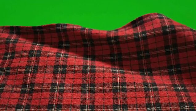 A casual, colorful cotton textile featuring a pink, red, and white checkered plaid pattern design