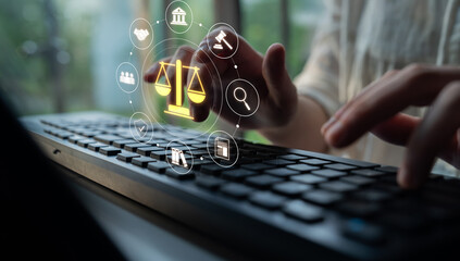 Justice system ensures legal governance and fairness. Justice system protects rights, system...