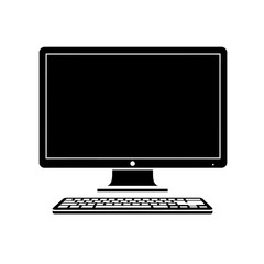 Modern Desktop Computer Featuring a Monitor and Keyboard on a Clean White Backgroundd