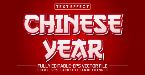 Chinese year font Text effect editable