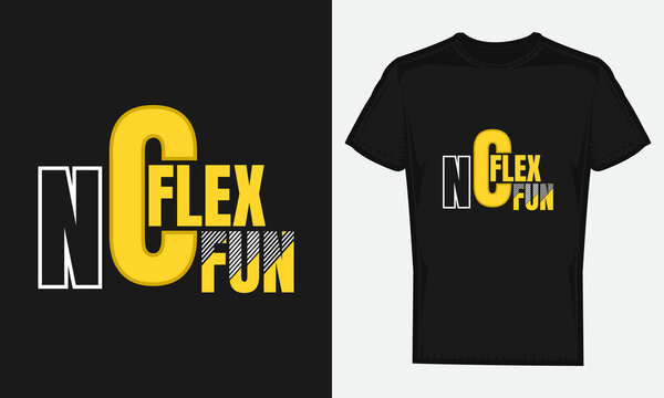 No flex fun - Typography T-Shirt Design