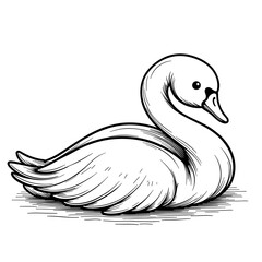 Folded towel swan on hotel bed, hospitality decoration and creativity in guest services