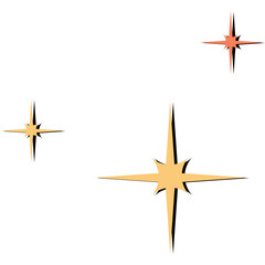 Retro Star Doodle Illustration