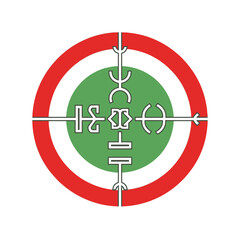 Aegishjalmur helm of awe symbol, a magical icelandic stave to induce fear in enemies.