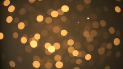 Generative AI luminous bokeh effect with warm golden light circles and abstract illuminated