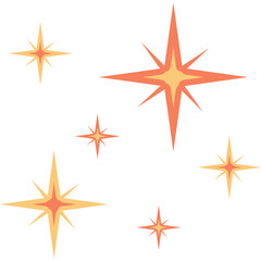 Retro Star Doodle Illustration